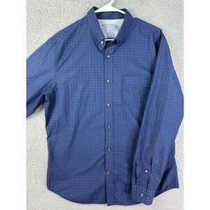 Banana Republic Shirt Mens Large Blue Slim Fit Luxe Poplin Button Down Casual